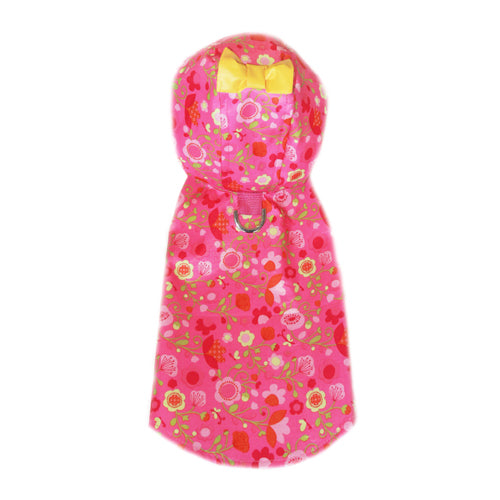 Sweet Floral Print Raincoat