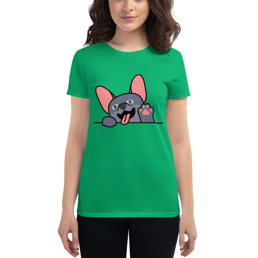 Waving Frenchie - Blue