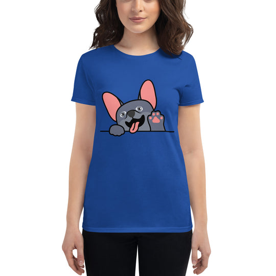 Waving Frenchie - Blue