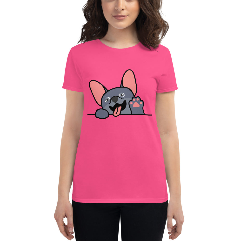 Waving Frenchie - Blue